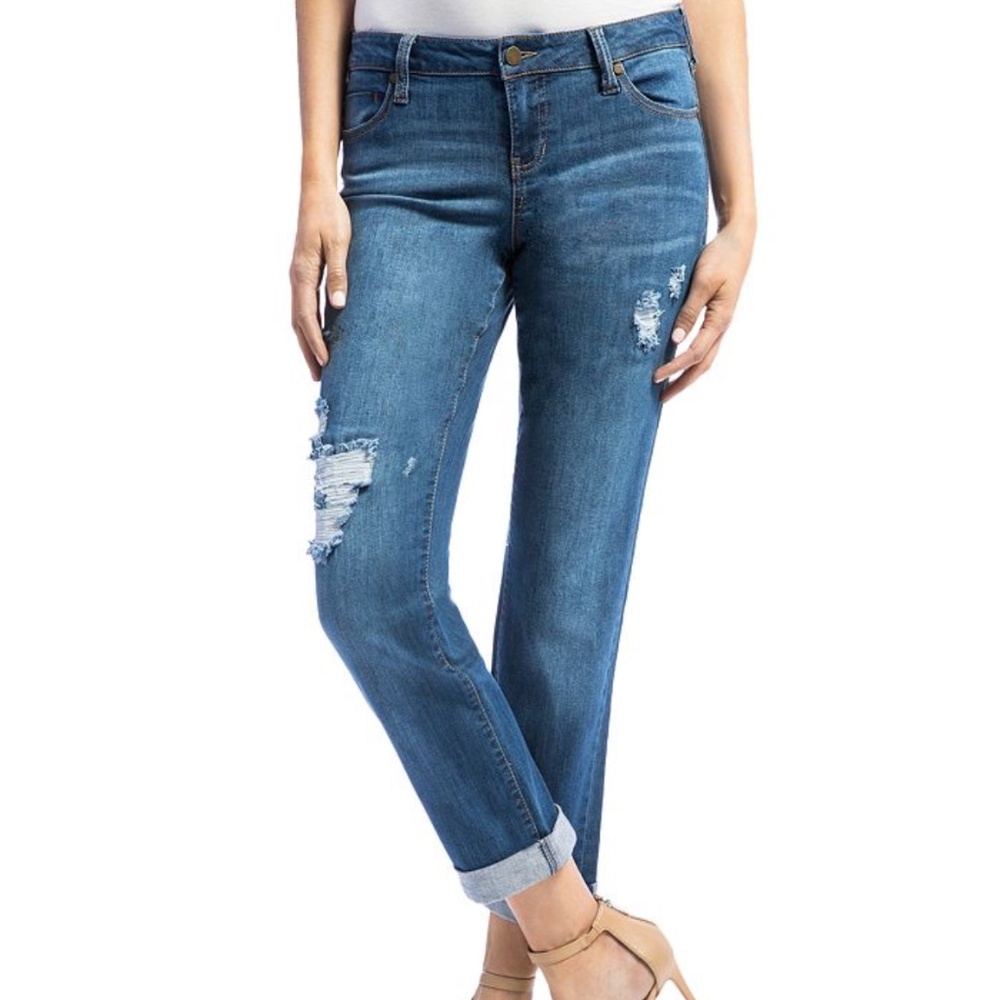 Liverpool “Preyton Slim Boyfriend” crop denim size 28